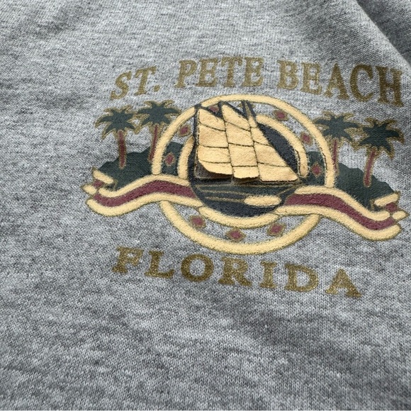 HANES Grey Polo Shirt St Pete beach Florida - Picture 10 of 12